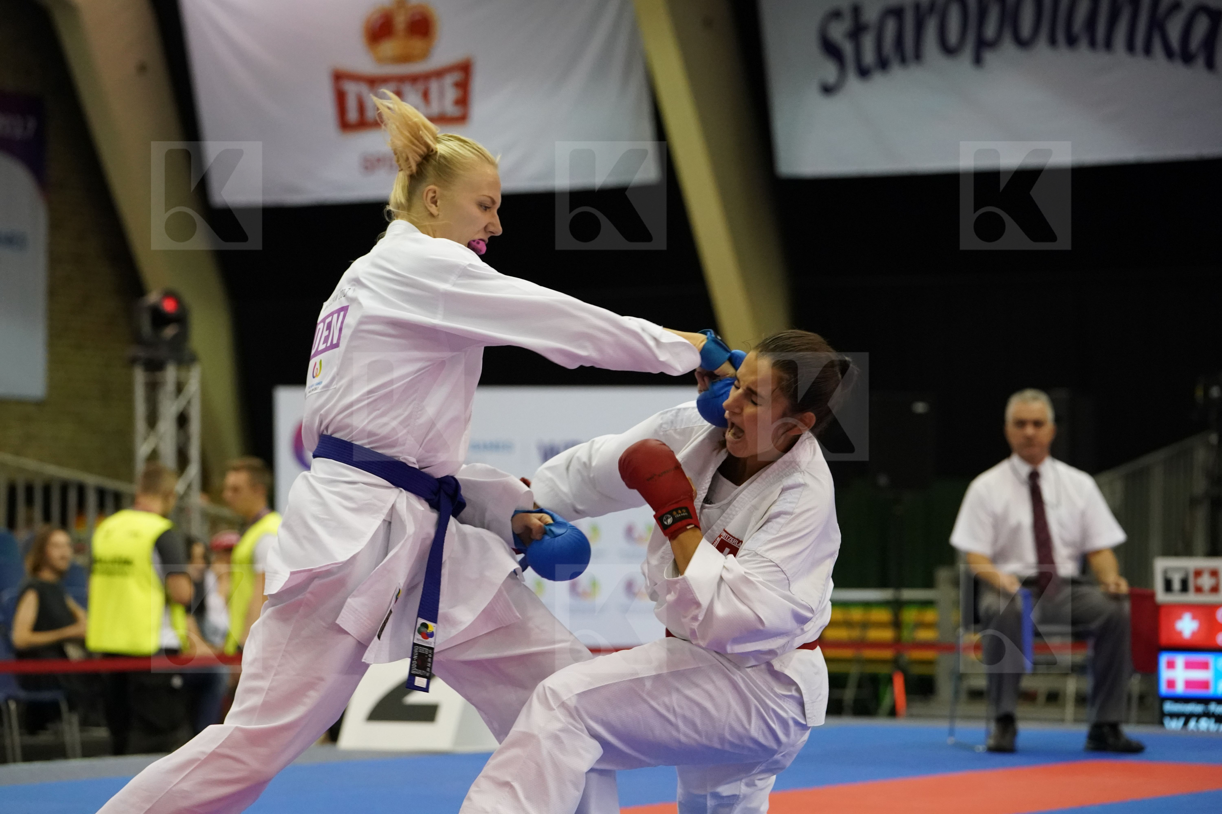 Denmark Female Kumite -68kg Pedersen Katrine Quirici Elena Switzerland